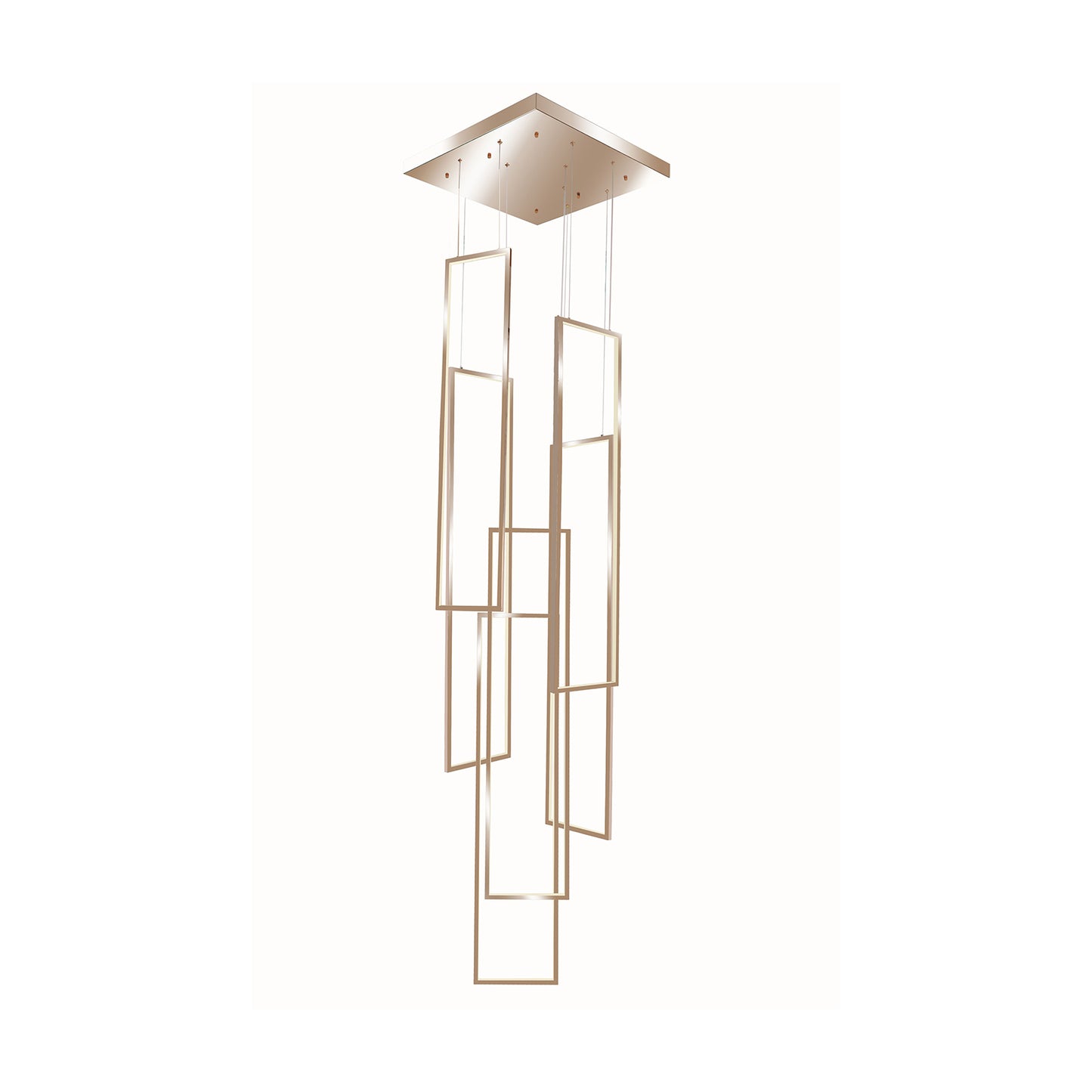 Candil LED Selma Oro Rosa de 6 Luces 3m 180W 90-130V 1440LM 30K/40K/60K Q37132-RG