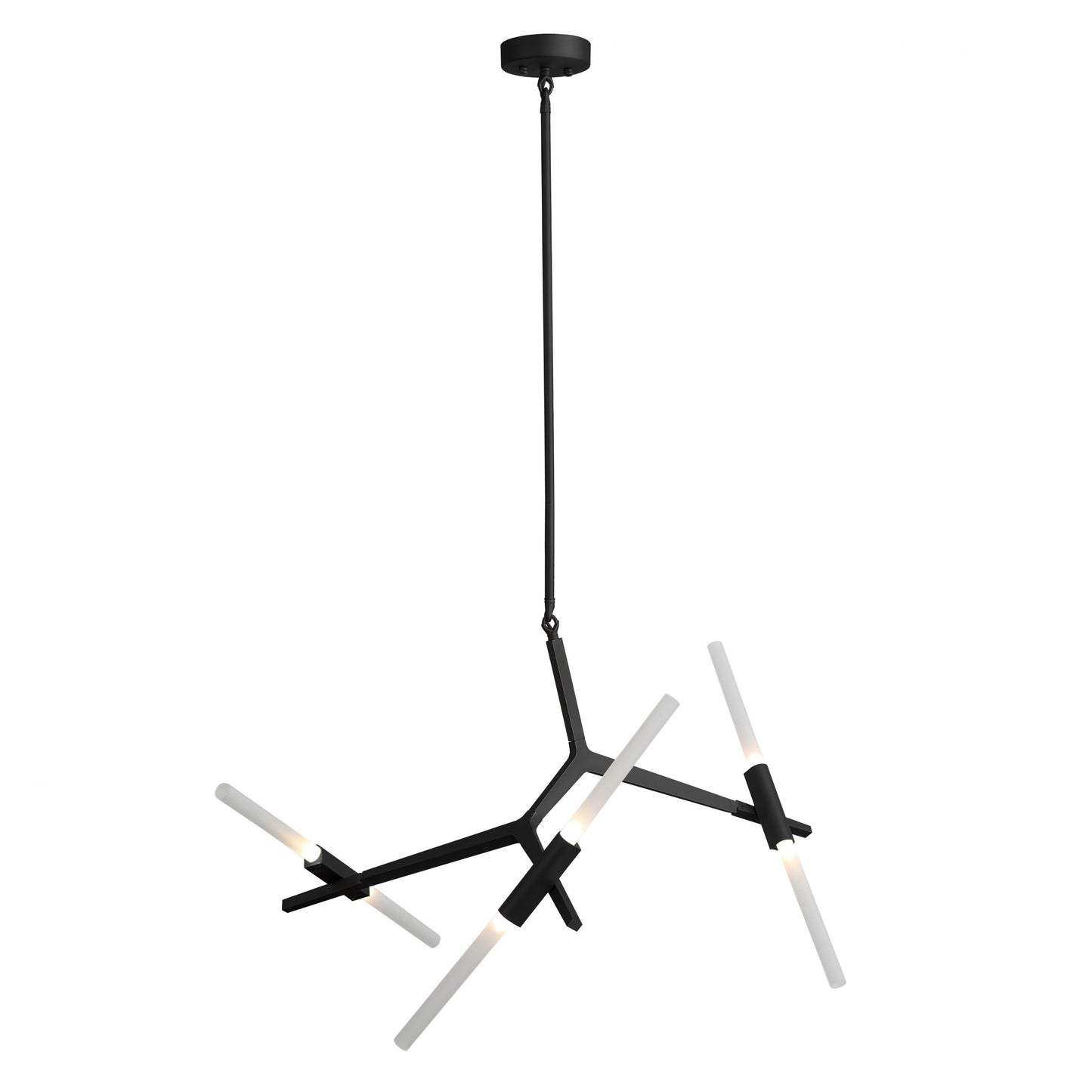 Candil Milán Negro de 6 Luces 24W 90-130V 1920LM 30K Q39745-BK