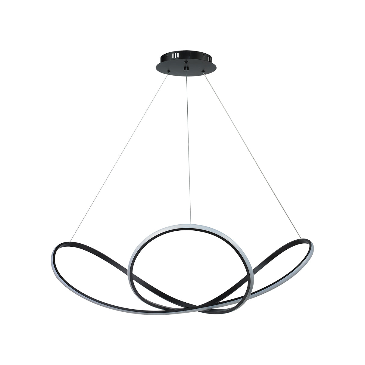 Candil LED Roma Negro 3m 100W 90-130V 8000LM 30K Q81310-BK