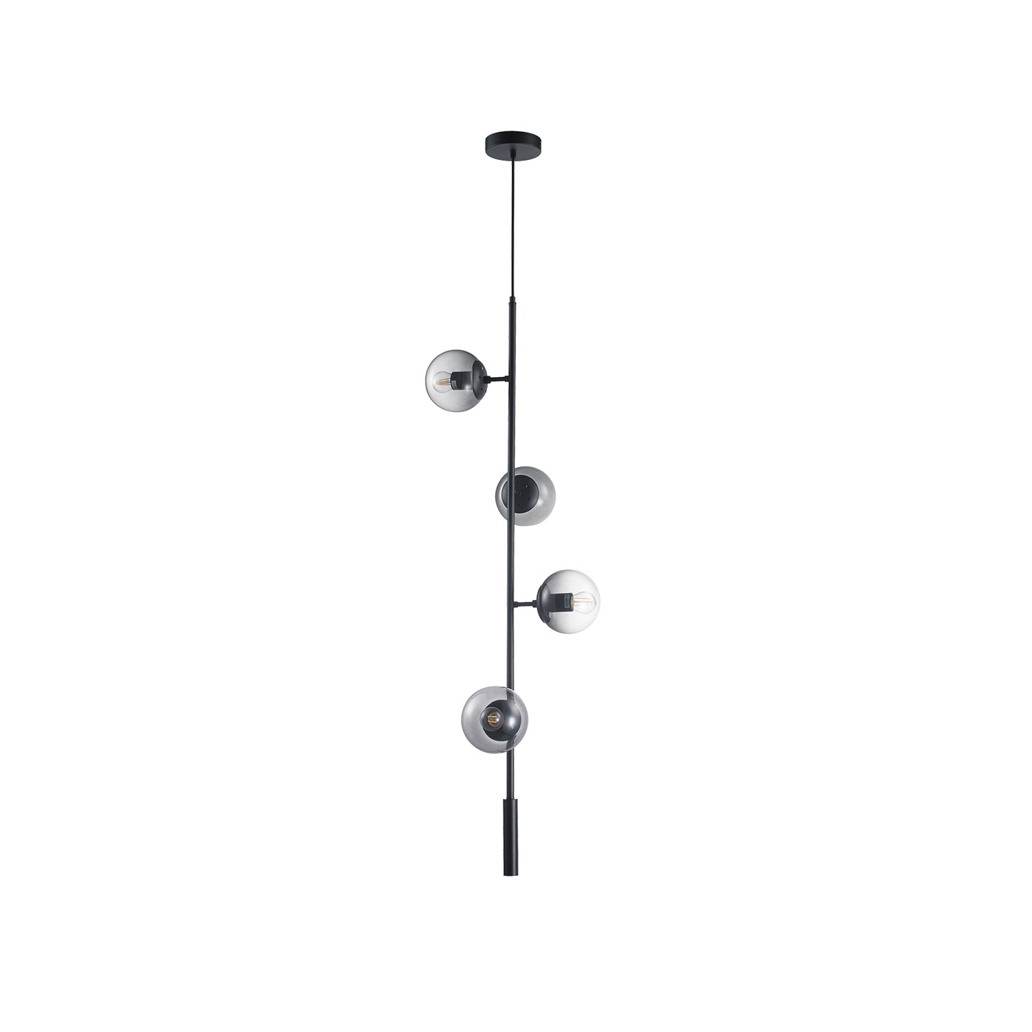 Candil LED Tulip Negro de 4 Luces 90-130V E26 Q81494-BK