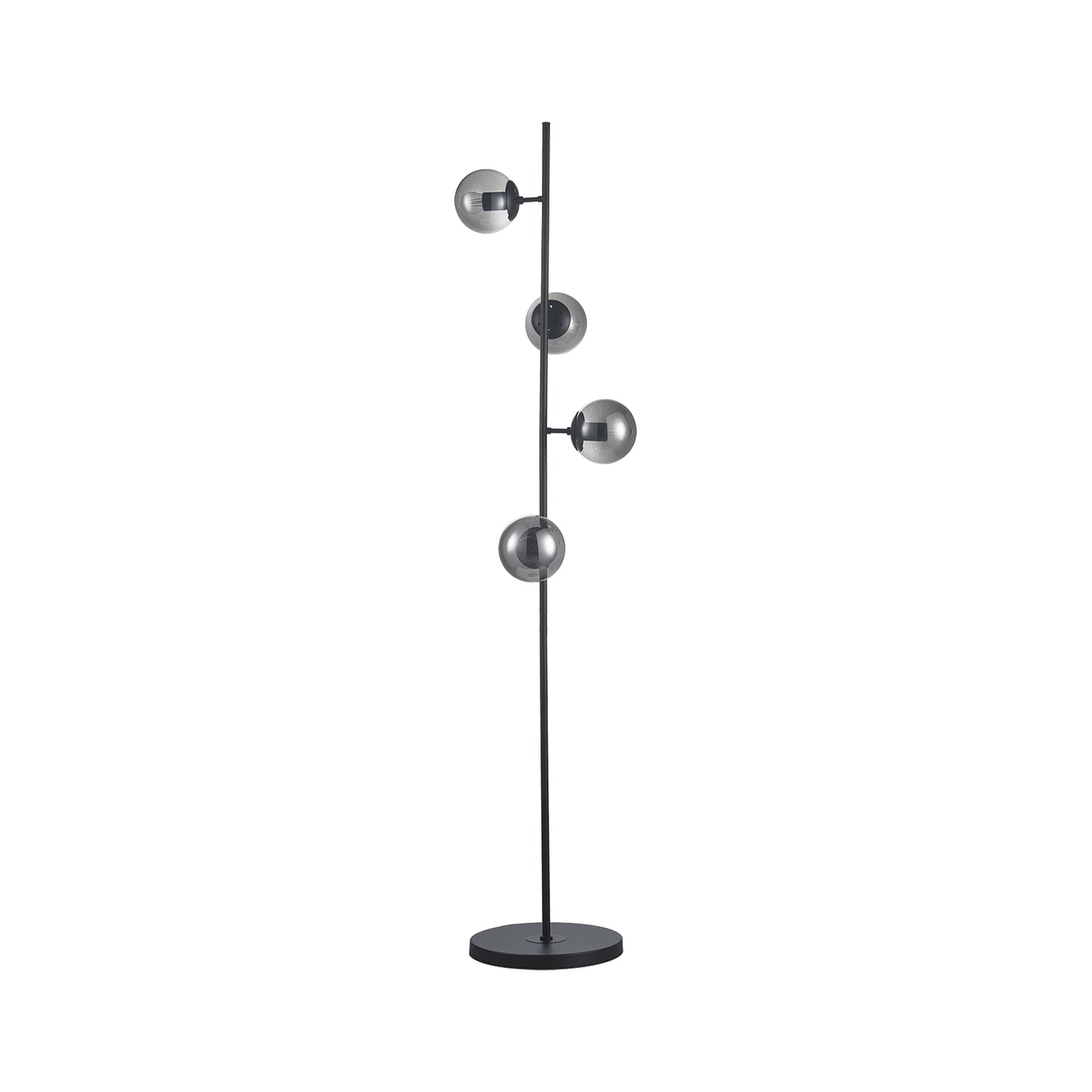 Luminaria de piso Tulip Negro de 4 Luces 90-130V E27 Q81495-BK