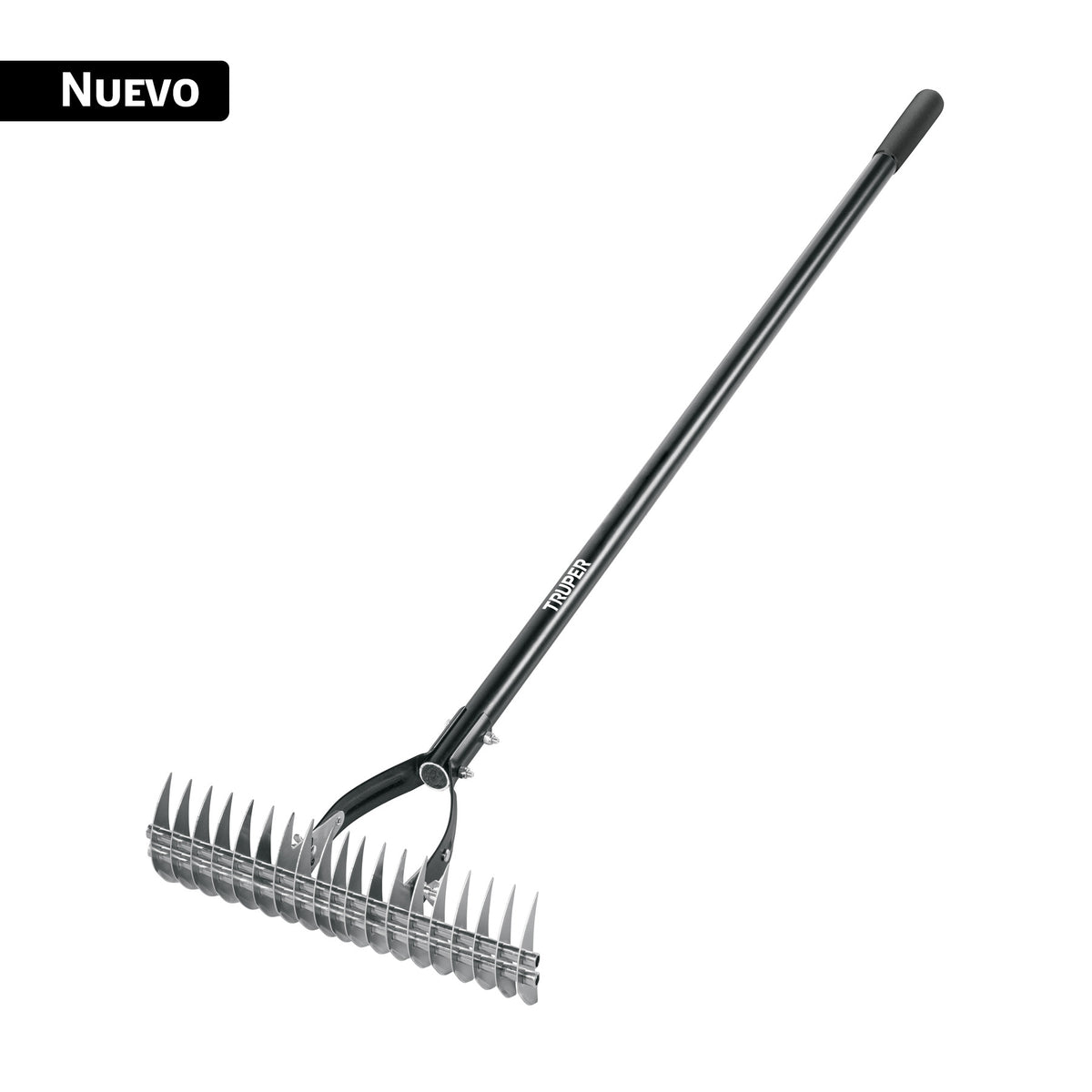 Rastrillo aireador de 19 dientes, mango 54', fibra vidrio — foto oficial 1