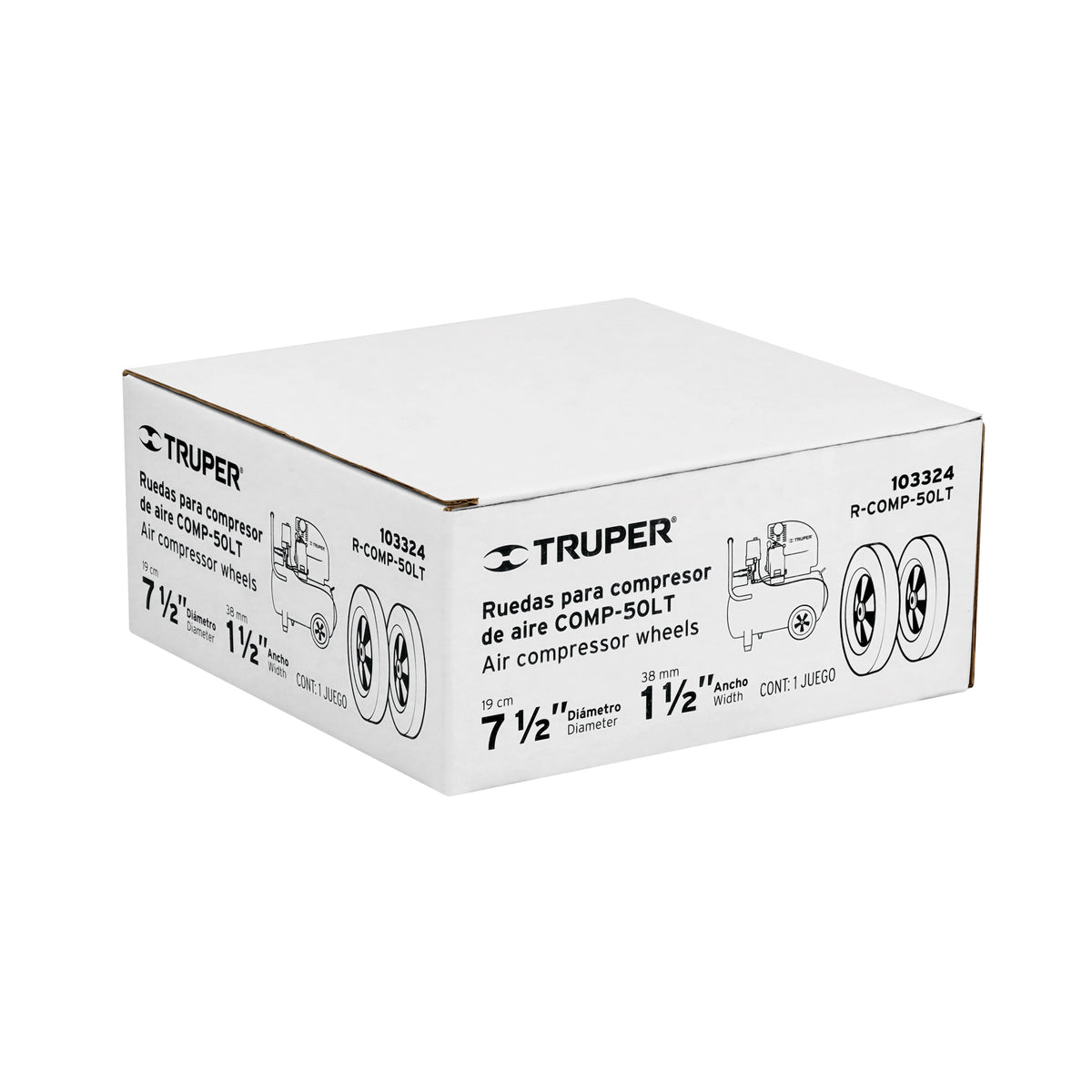 2 ruedas de repuesto para COMP-50LT, TRUPER — foto oficial 2