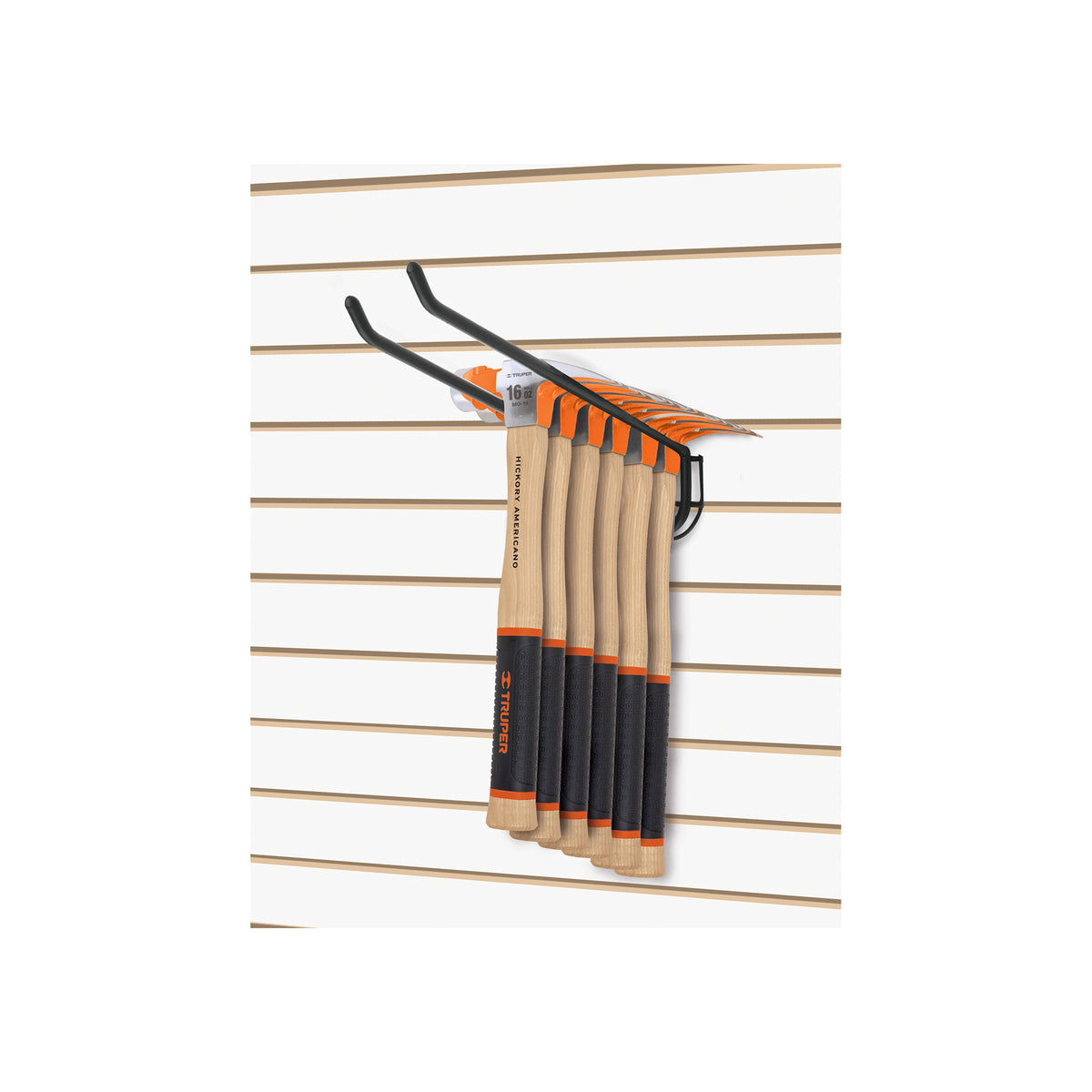 Rack para 6 martillos pulidos uña curva TRUPER — foto oficial 1