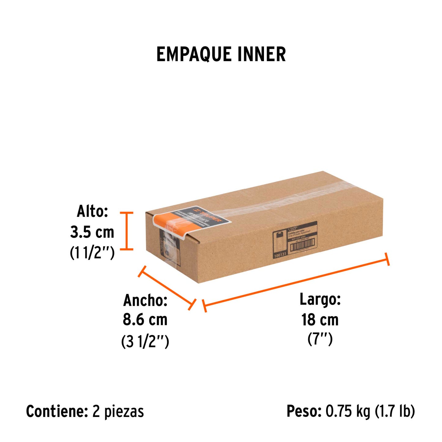Estuche con 50 cuchillas SK2 de 18 mm para cutter, EXPERT, Expert, SKU 100131 — vista 6