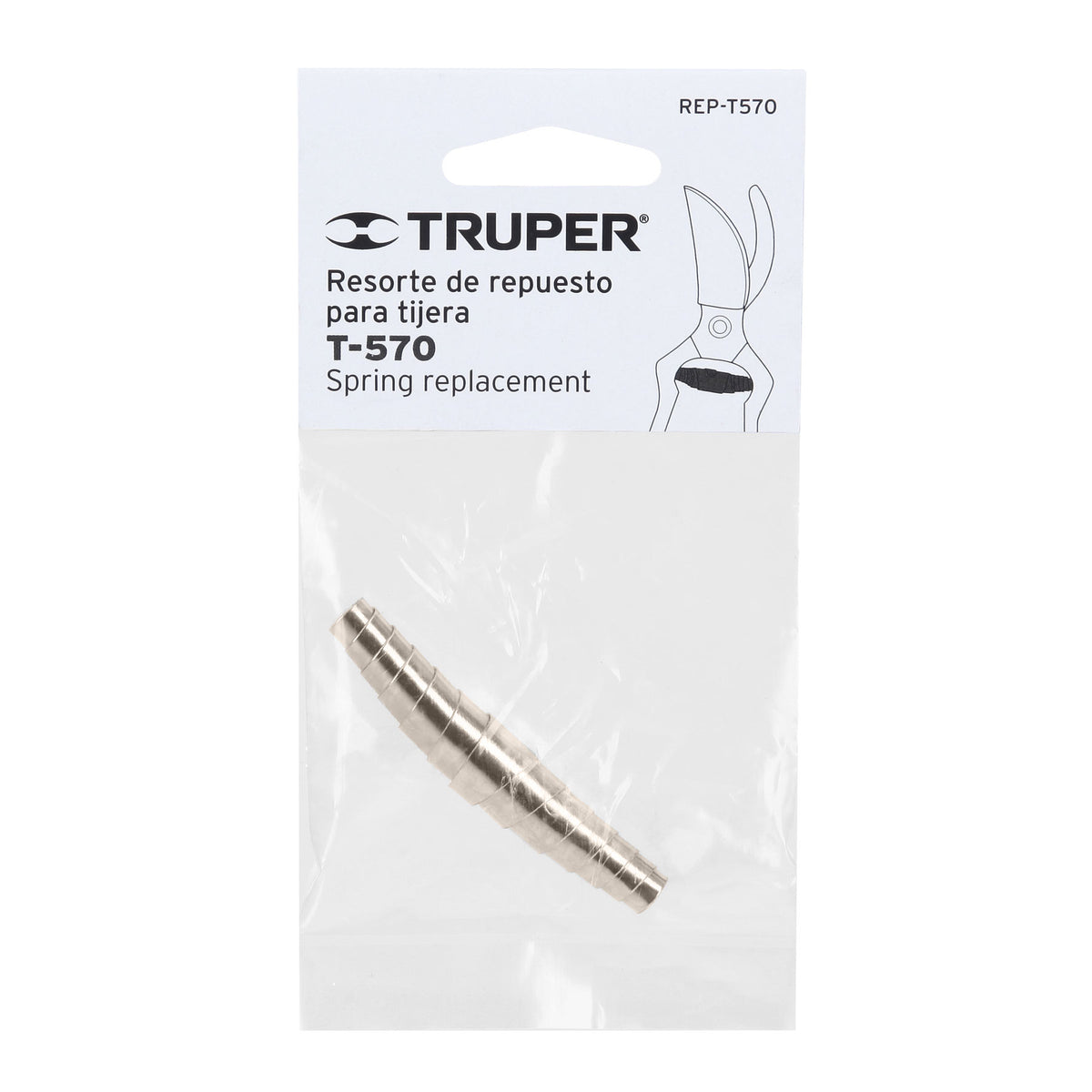 Resorte de repuesto para tijera T-570 TRUPER — foto oficial 2