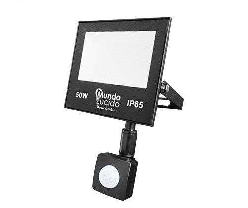 REFLECTOR LED CON SENSOR DE MOVIMIENTO DE 50W MARCA MUNDOLUCIDO