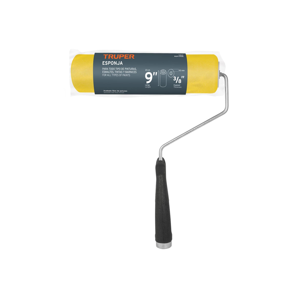 Rodillo para pintar 9 x 3/8' de esponja superficies lisas — foto oficial 2