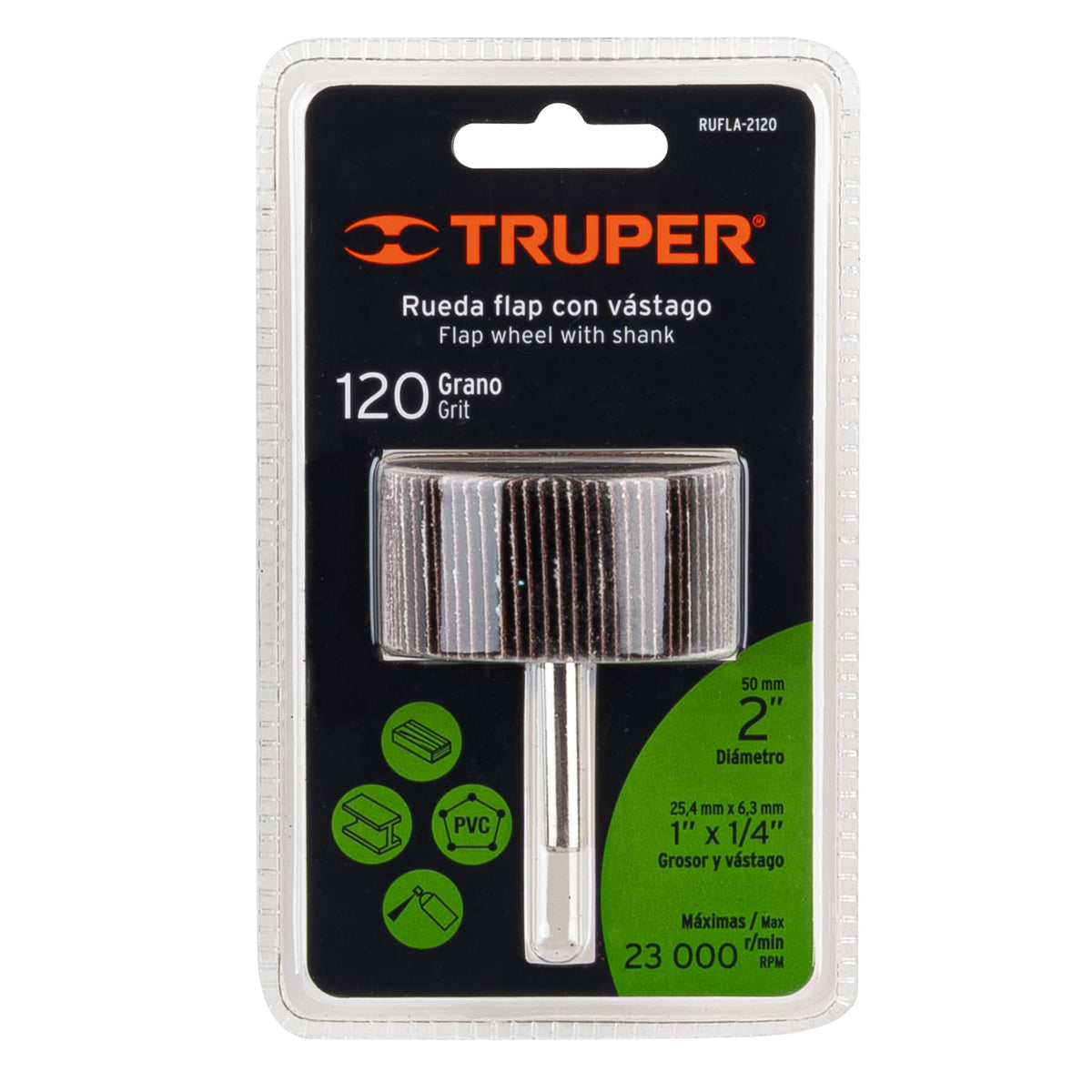 Rueda flap de 2' grano 120 TRUPER — foto oficial 2