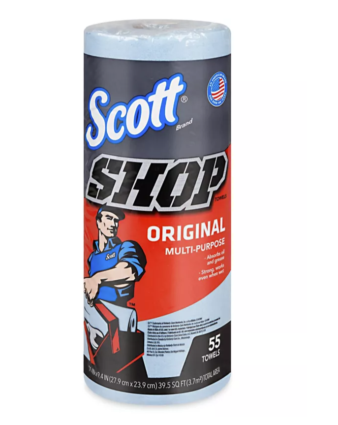 ROLLO CON 55 TOALLAS MULTIUSOS AZULES SCOTT