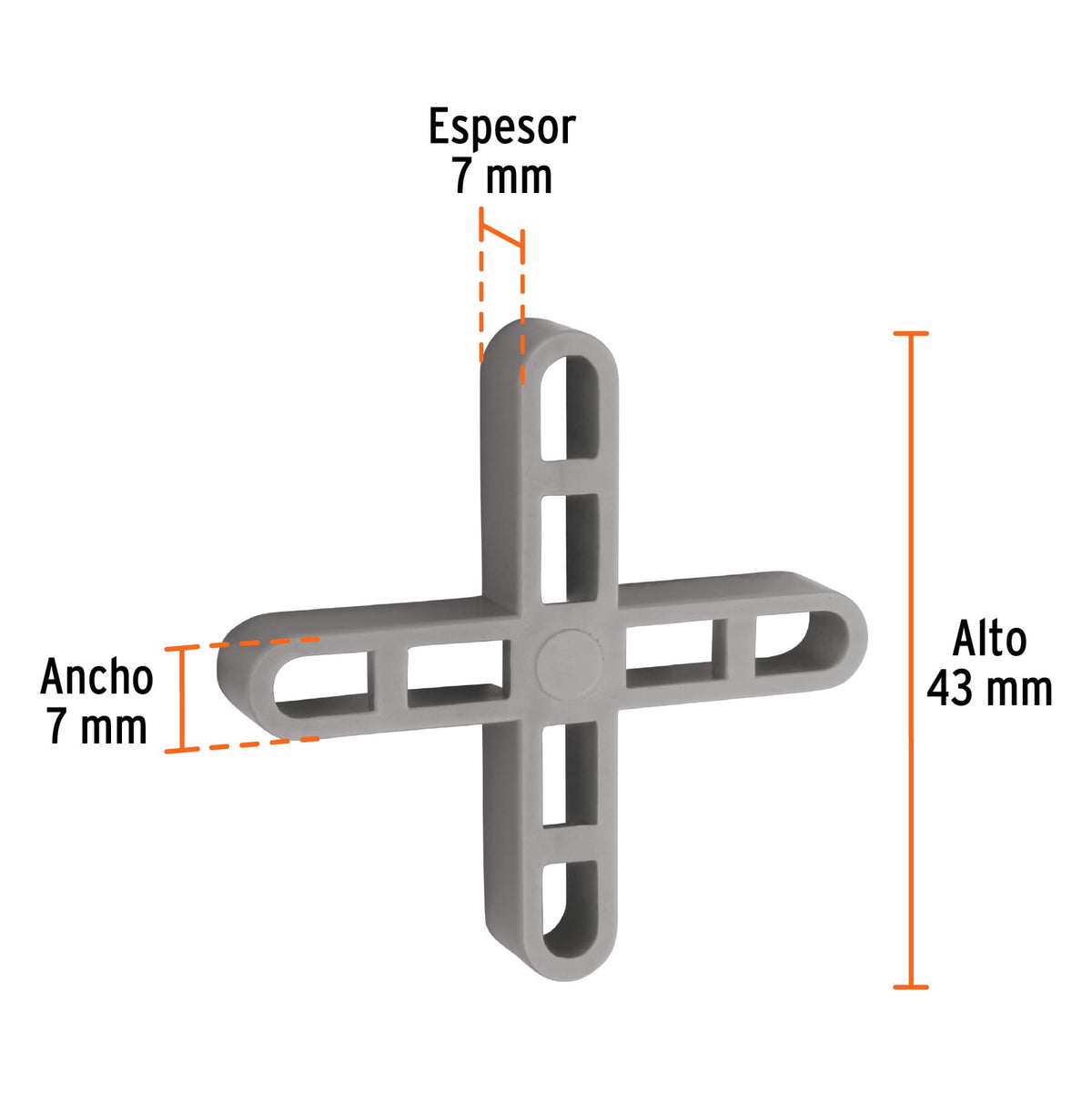 Bolsa con 100 separadores huecos de 7mm para losetas, TRUPER, Truper, SKU 102683 — vista 4