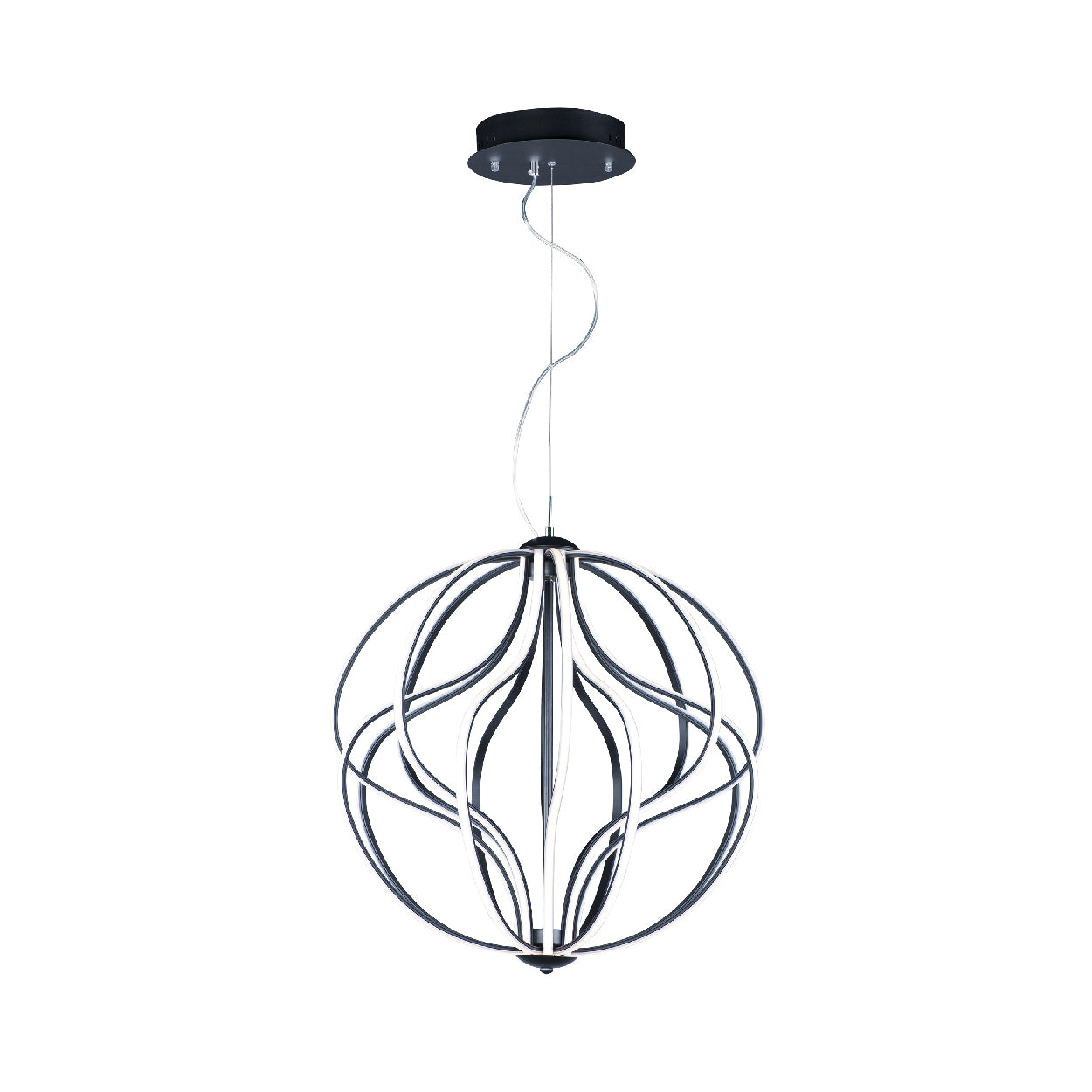 Candil LED Praga Negro 100W 90-130V 8000LM 30K Q14506-BK