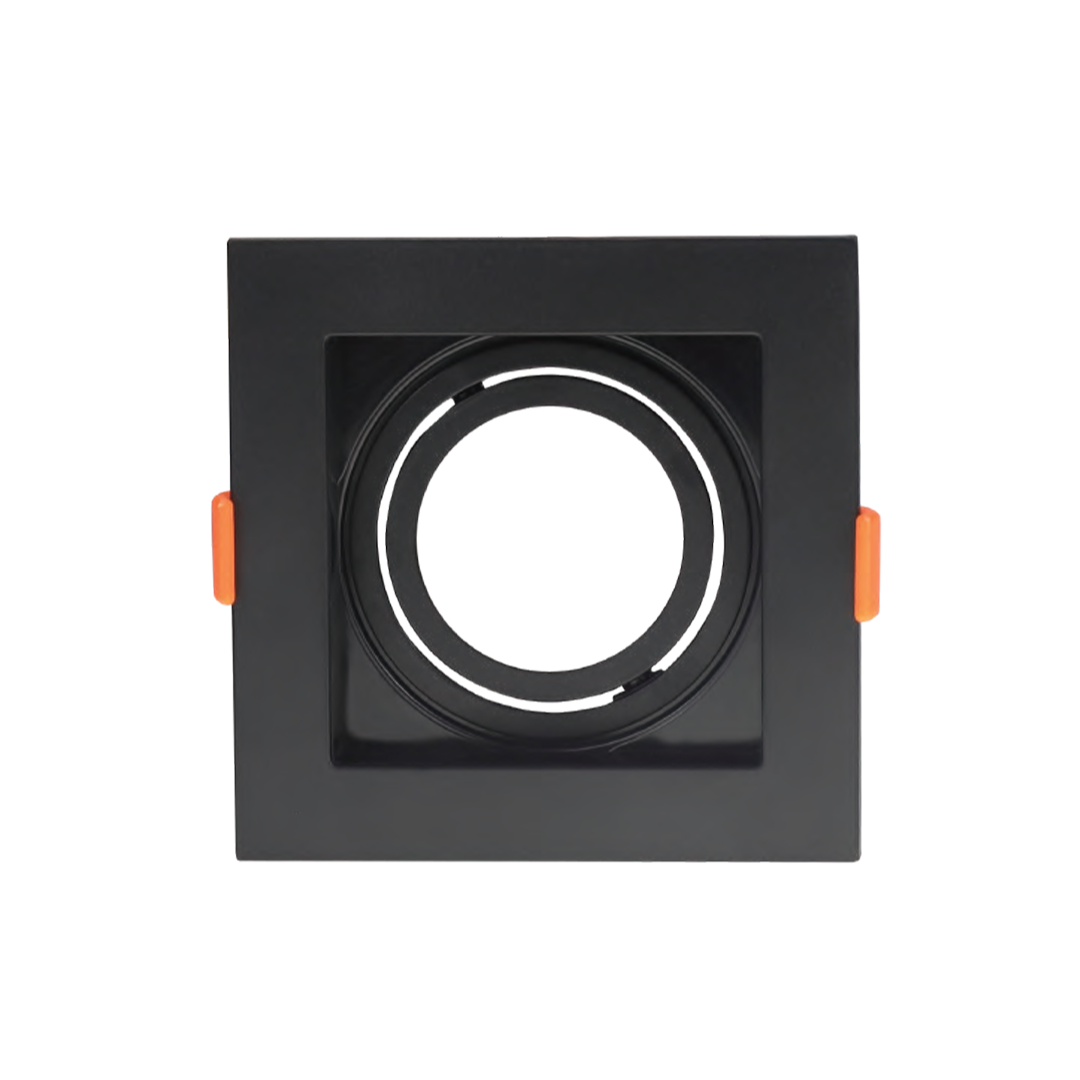 EMPOTRABLE CUADRADO SPOT BASE GU10 NEGRO WDE-102 WINLED ENSAMBLABLE PARA ARMAR MODULOS SENCILLOS, DOBLE O TRIPLE (ACCESORIO DE UNION SE VENDE POR SEPARADO)