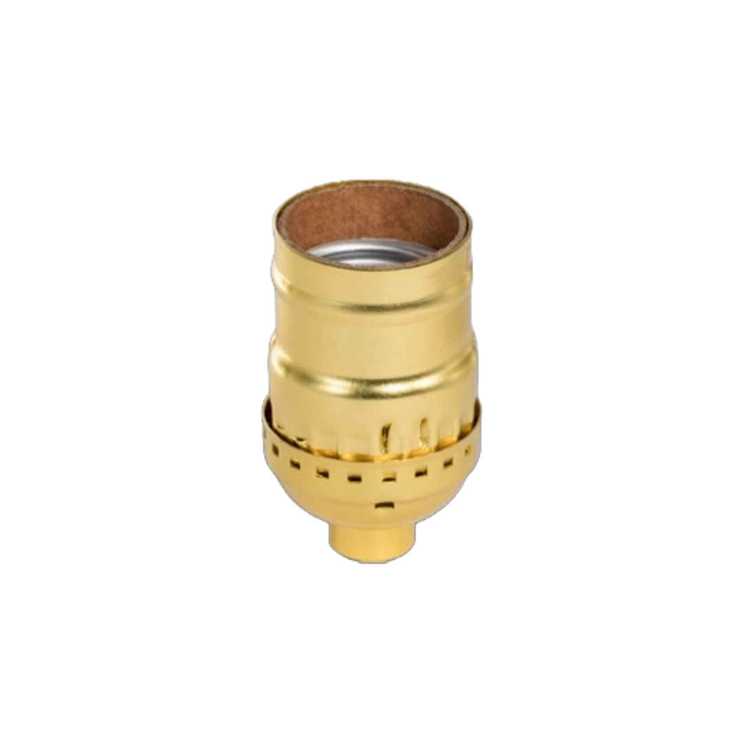 PORTALAMPARA SENCILLO E26 250V DORADO SUPPLIER SP-8002