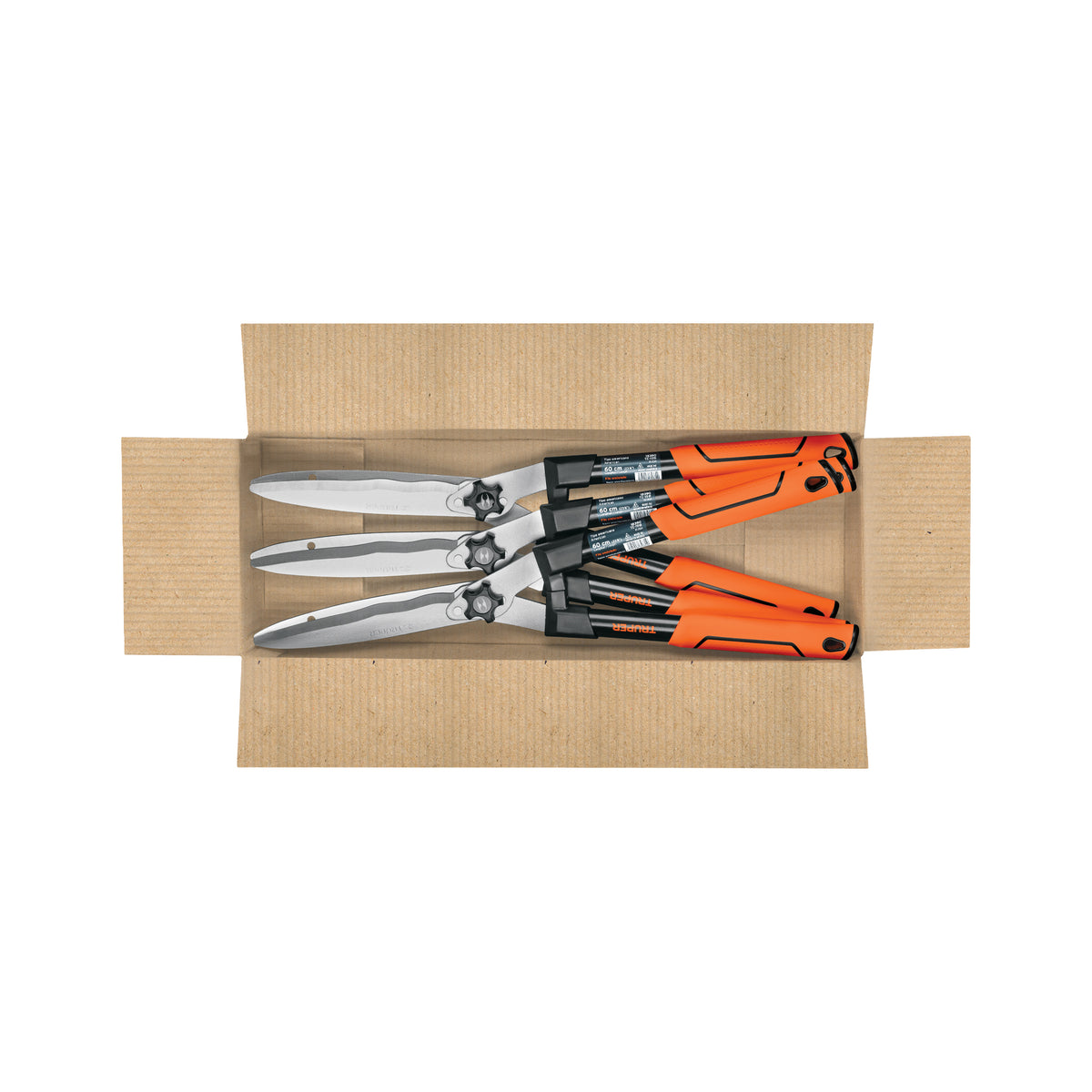Tijera poda 60 cm filo ondulado mango ovalado acero c/grip — foto oficial 2