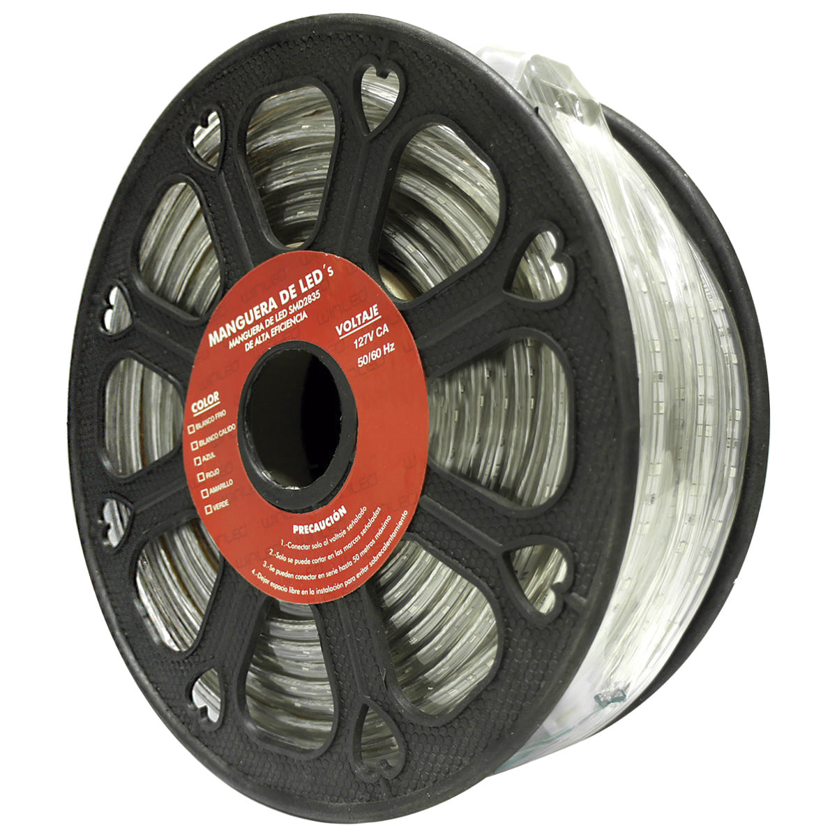 MANGUERA LED 2835 ROLLO 25 MTS. EXT. AZUL 4.8w x MT 100w 1750Lm 60 Leds x Mt