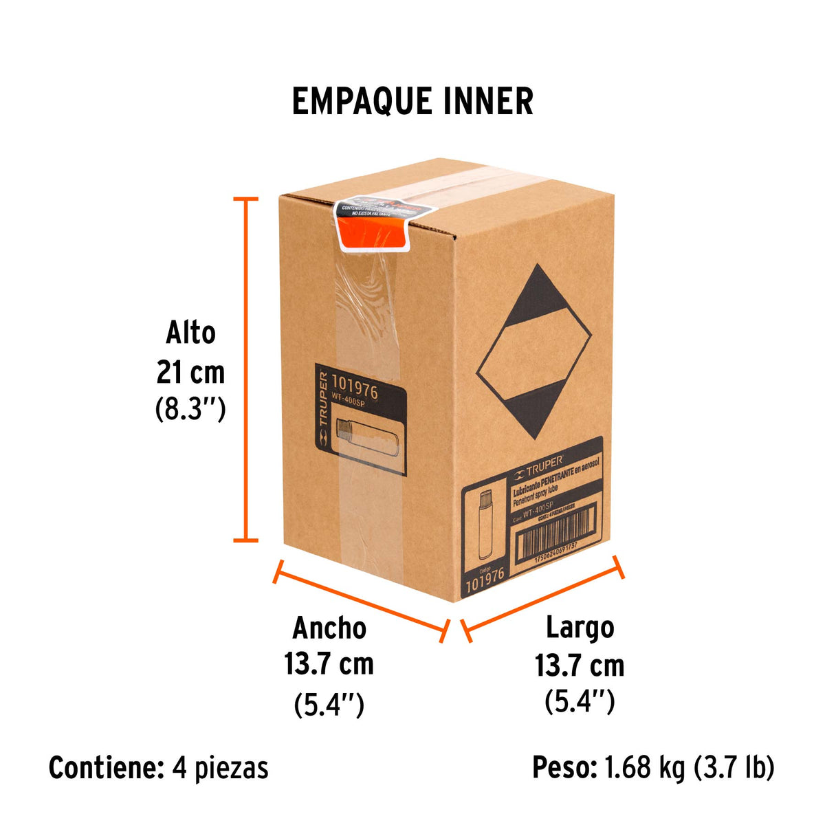 Lubricante penetrante en aerosol 400 ml, TRUPER, Truper, SKU 101976 — vista 6