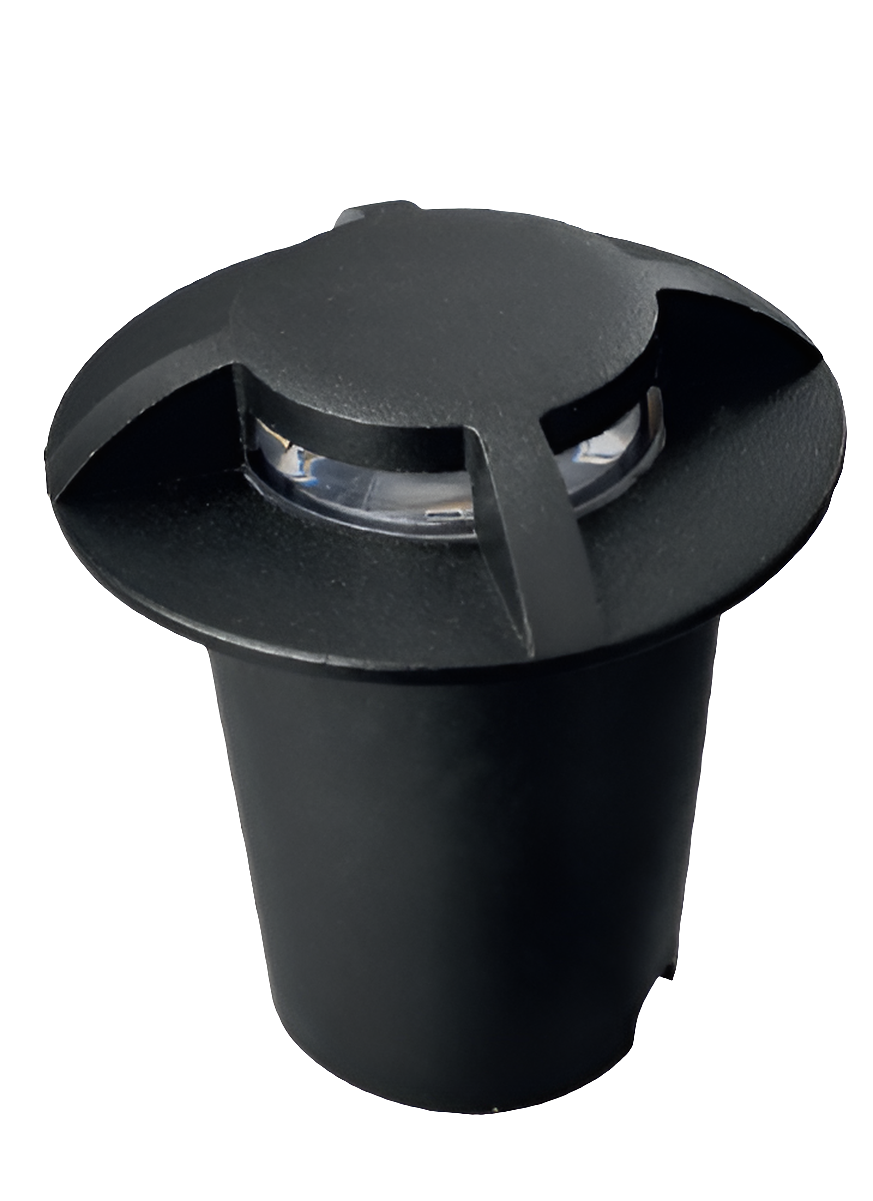 EMPOTRADO PISO TAPA DIFUSOR DE LUZ 4W 30K LUZ CÁLIDA NEGRO MUNDO LUCIDO EP4NC