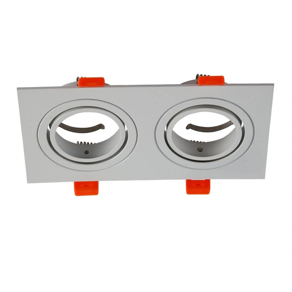SPOT EMPOTRADO CUADRADO DOBLE BLANCO GU10 GU5.3 TECNOLED BA-CDLS-231DB