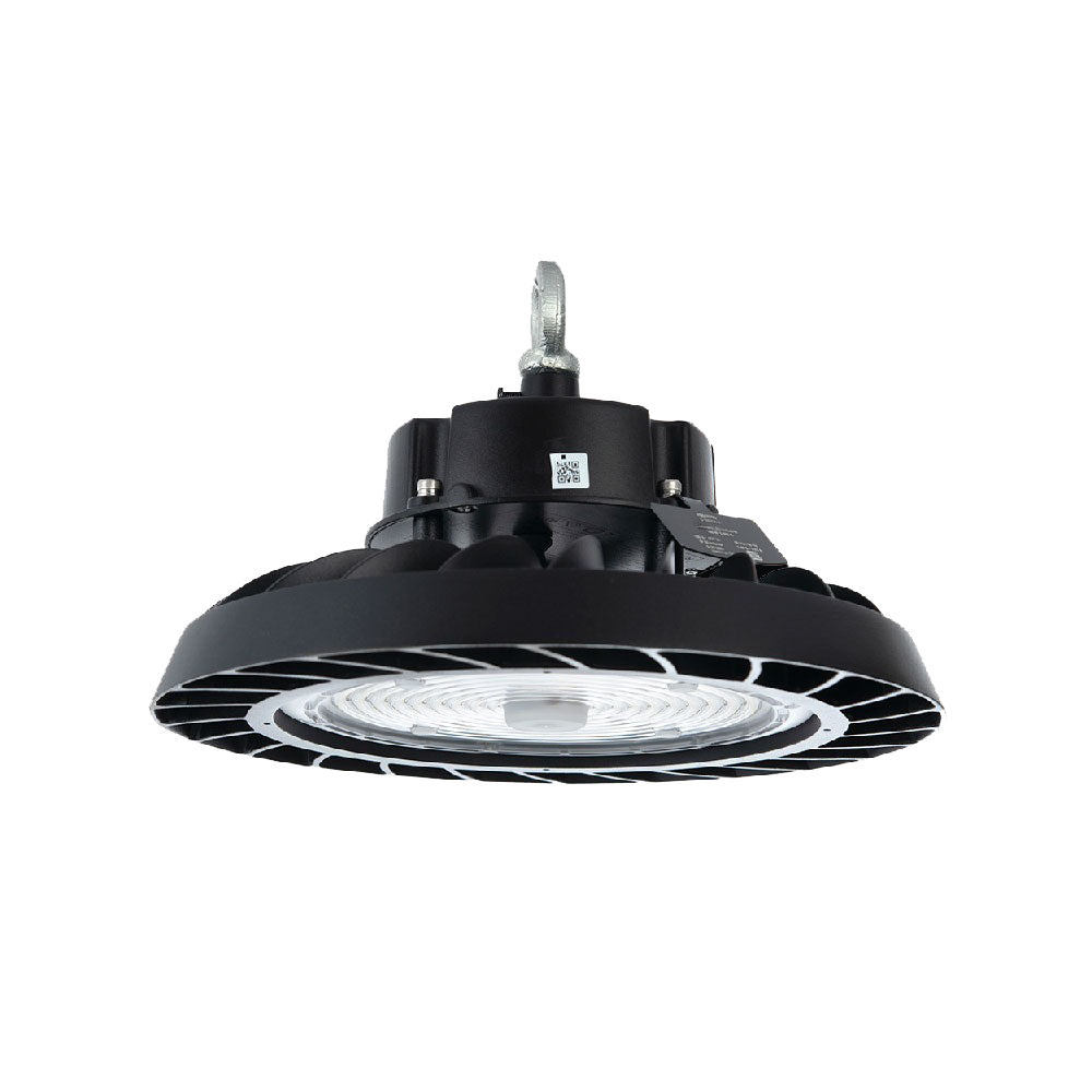 LÁMPARA UFO LED INDUSTRIAL ATENUABLE 200W 42,000LM 55K LUZ FRÍA BOOMER HB010705 HS RS-210 CON SUPRESOR DE PICOS DE 6Kva