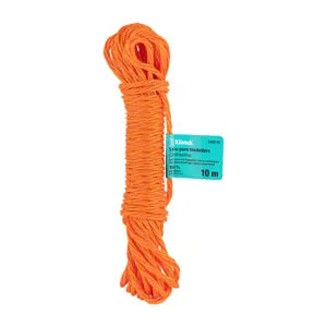 LAZO CUERDA MECATE TENDEDERO POLIETILENO 10M NARANJA KLINTEK 55946 LAZO-10