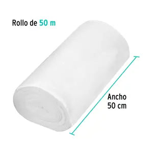 ROLLO 50M FRANELA DE ALGODÓN BLANCO KLINTEK 57004 FRA-50B