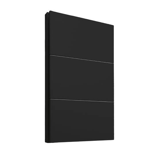 PLACA APAGADOR TRIPE INTERRUPTOR 3 VÍAS NEGRO LUXURY ARTLITE APL-603