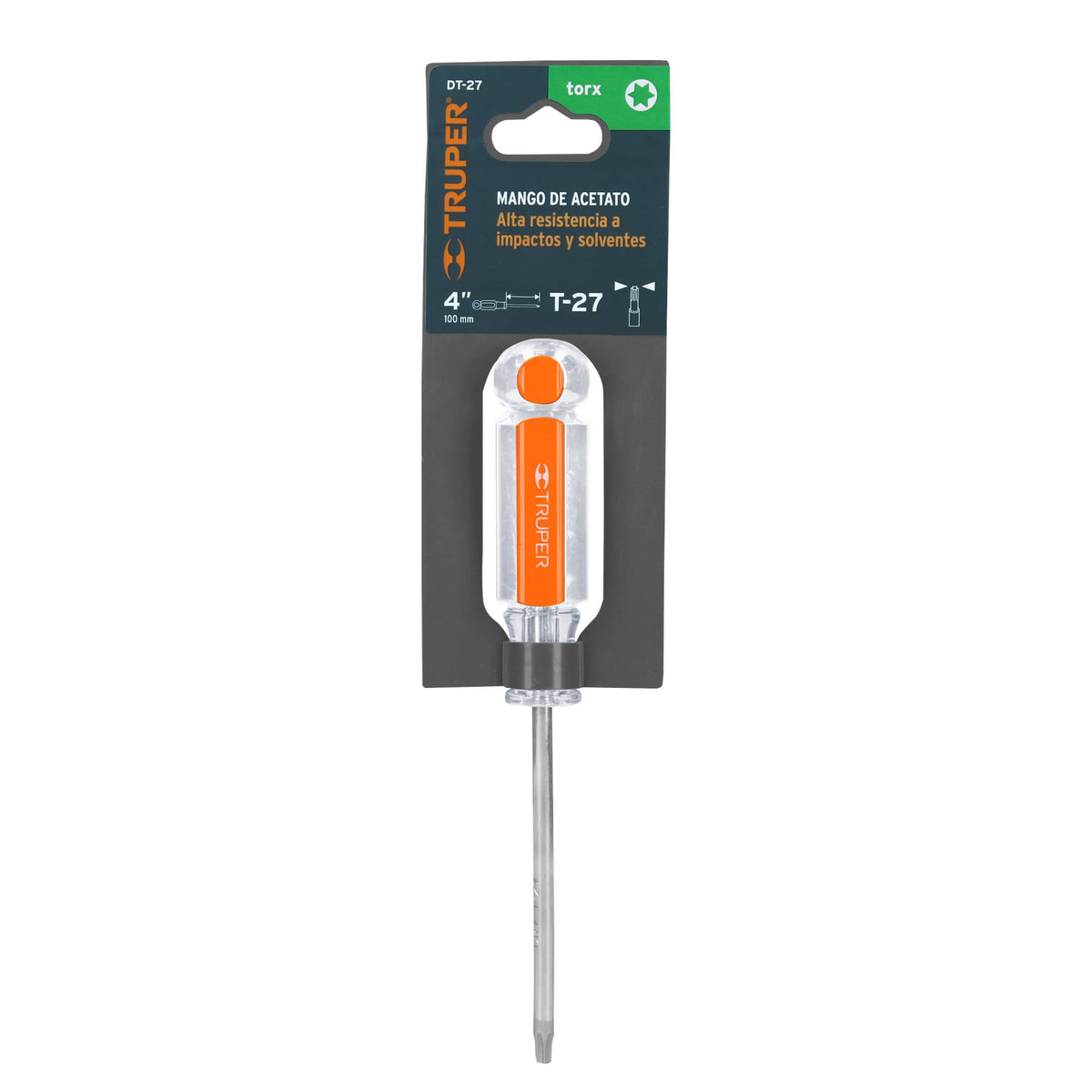 DESARMADOR PUNTA TORX T 27 MANGO DE ACETATO TRUPER 15105 DT-27 - vista adicional