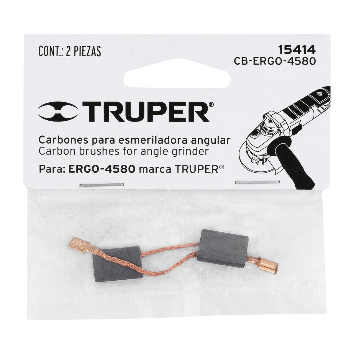 BOLSA CON 2 CARBONES DE REPUESTO PARA ERGO-4580 TRUPER 15414 CB-ERGO-4580 - vista adicional