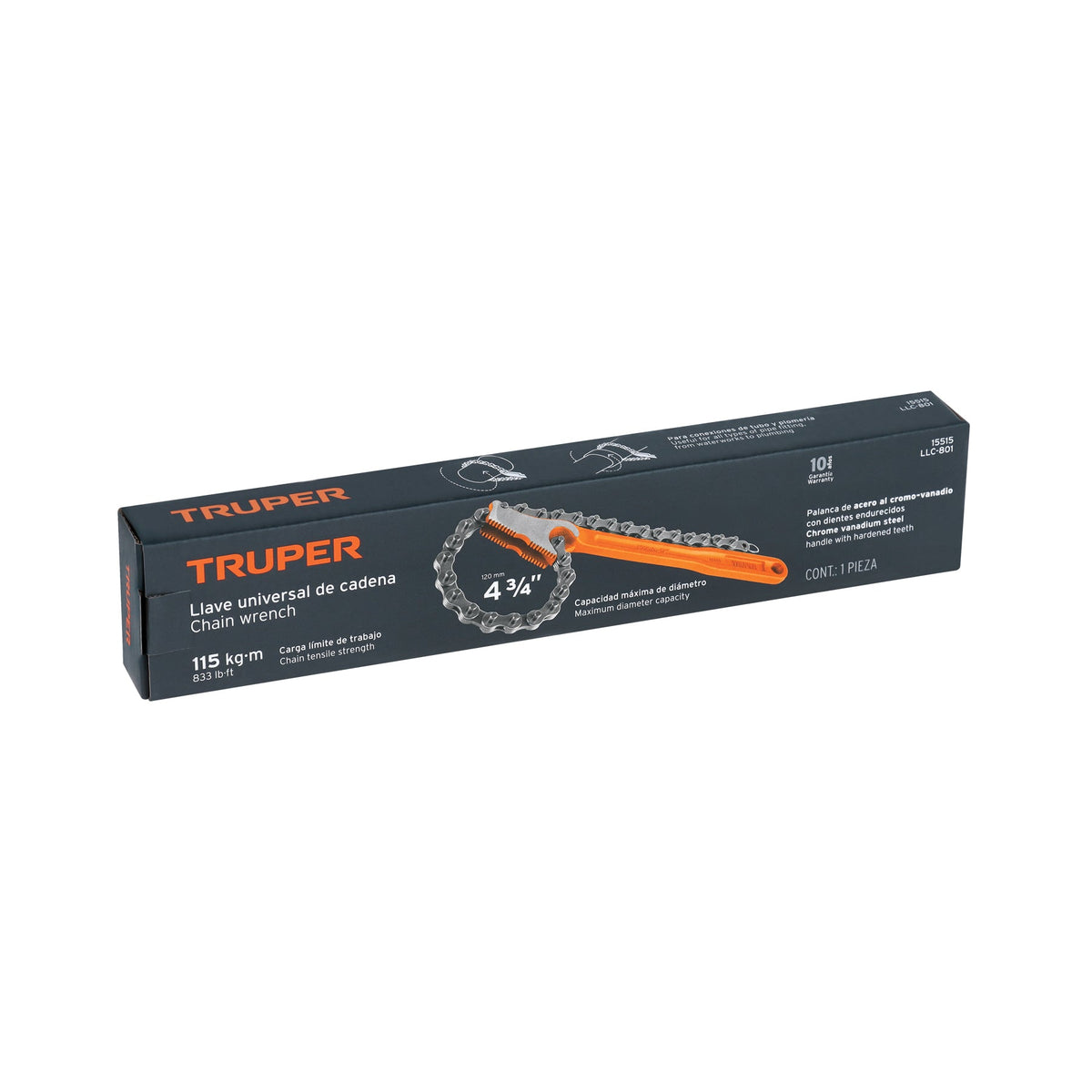 LLAVE UNIVERSAL CON CADENA CON MANGO DE 11' TRUPER 15515 LLC-801 - vista adicional