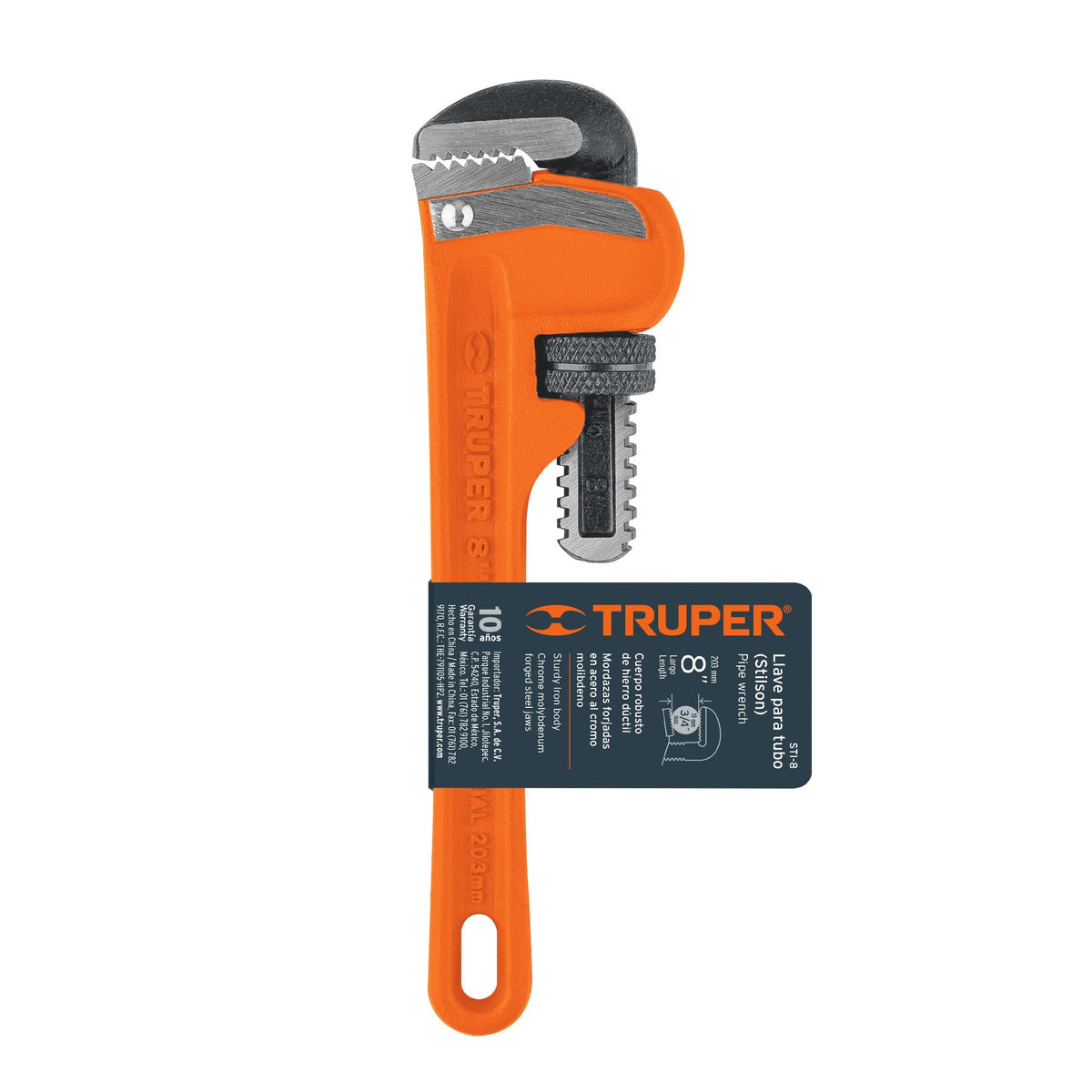 LLAVE STILSON 8' CUERPO ROBUSTO DE HIERRO DÚCTIL TRUPER 15835 STI-8 - vista adicional