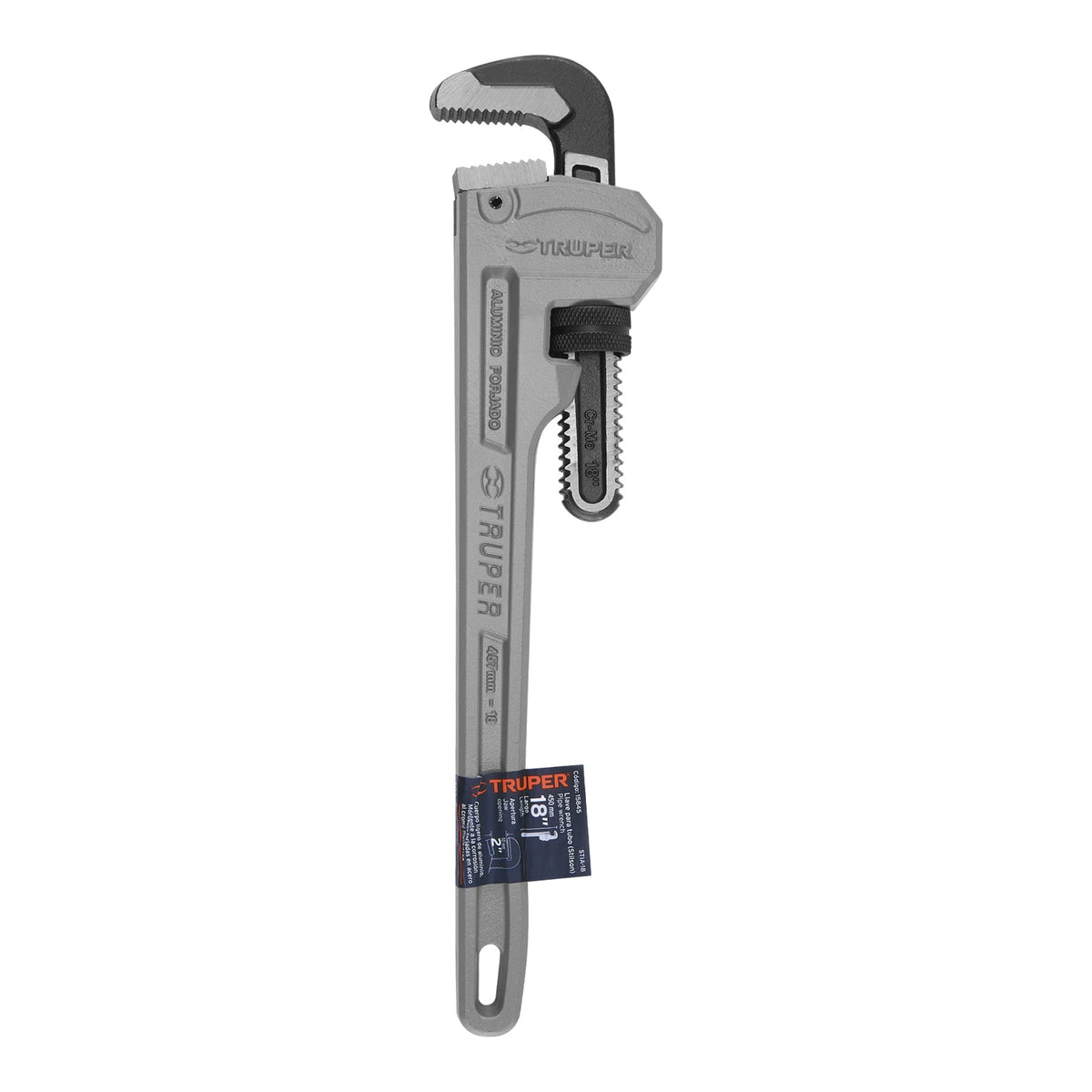 LLAVE STILSON 18' CUERPO DE ALUMINIO TRUPER 15845 STIA-18 - vista adicional