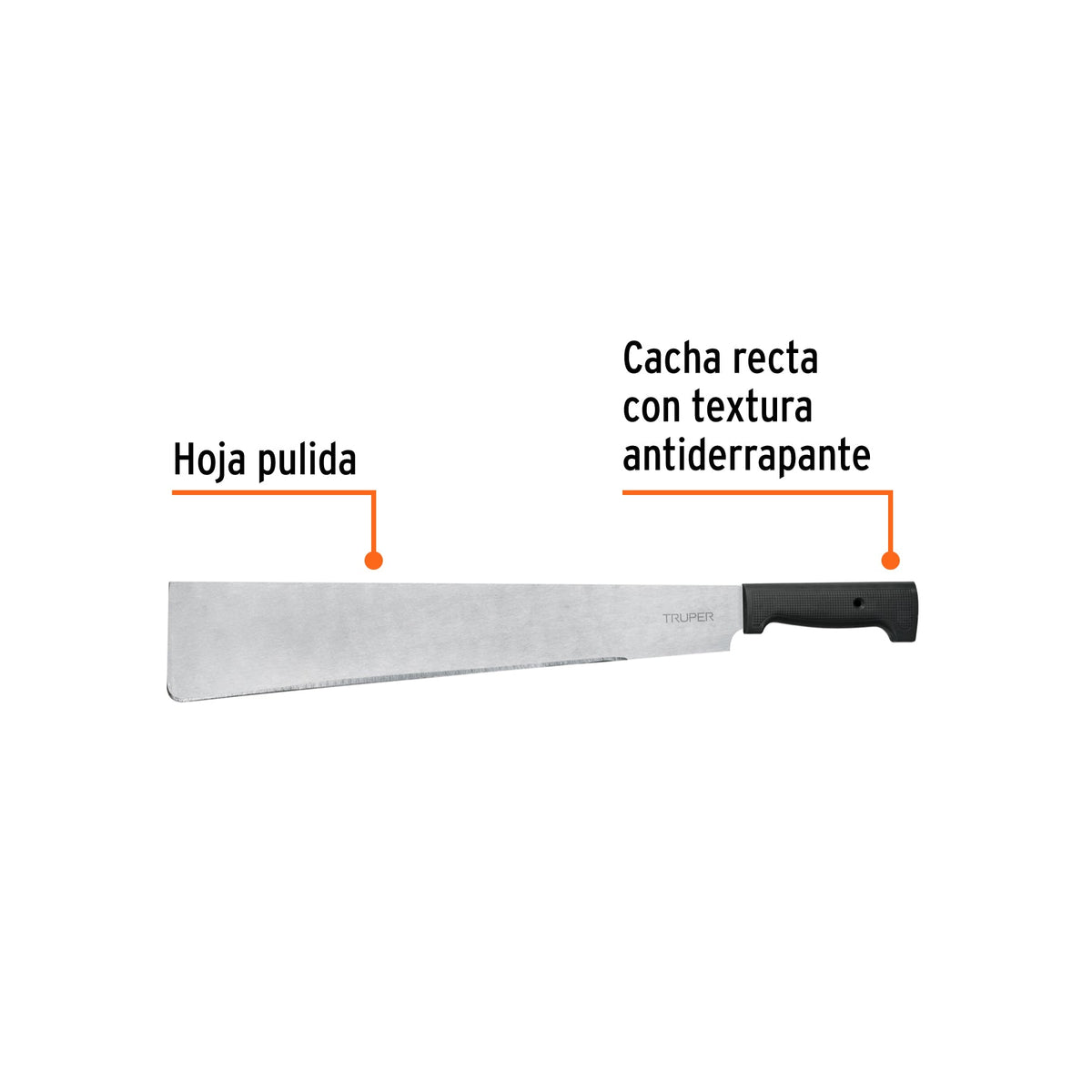 MACHETE PUNTA RECTA 18' CACHA INYECTADA TRUPER 15891 MARE-18 - vista adicional