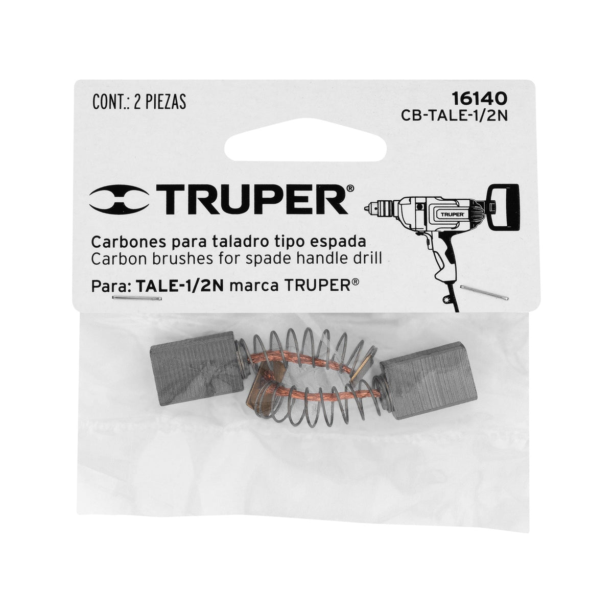 BOLSA CON 2 CARBONES DE REPUESTO PARA TALE-1/2N TRUPER 16140 CB-TALE-1/2N - vista adicional