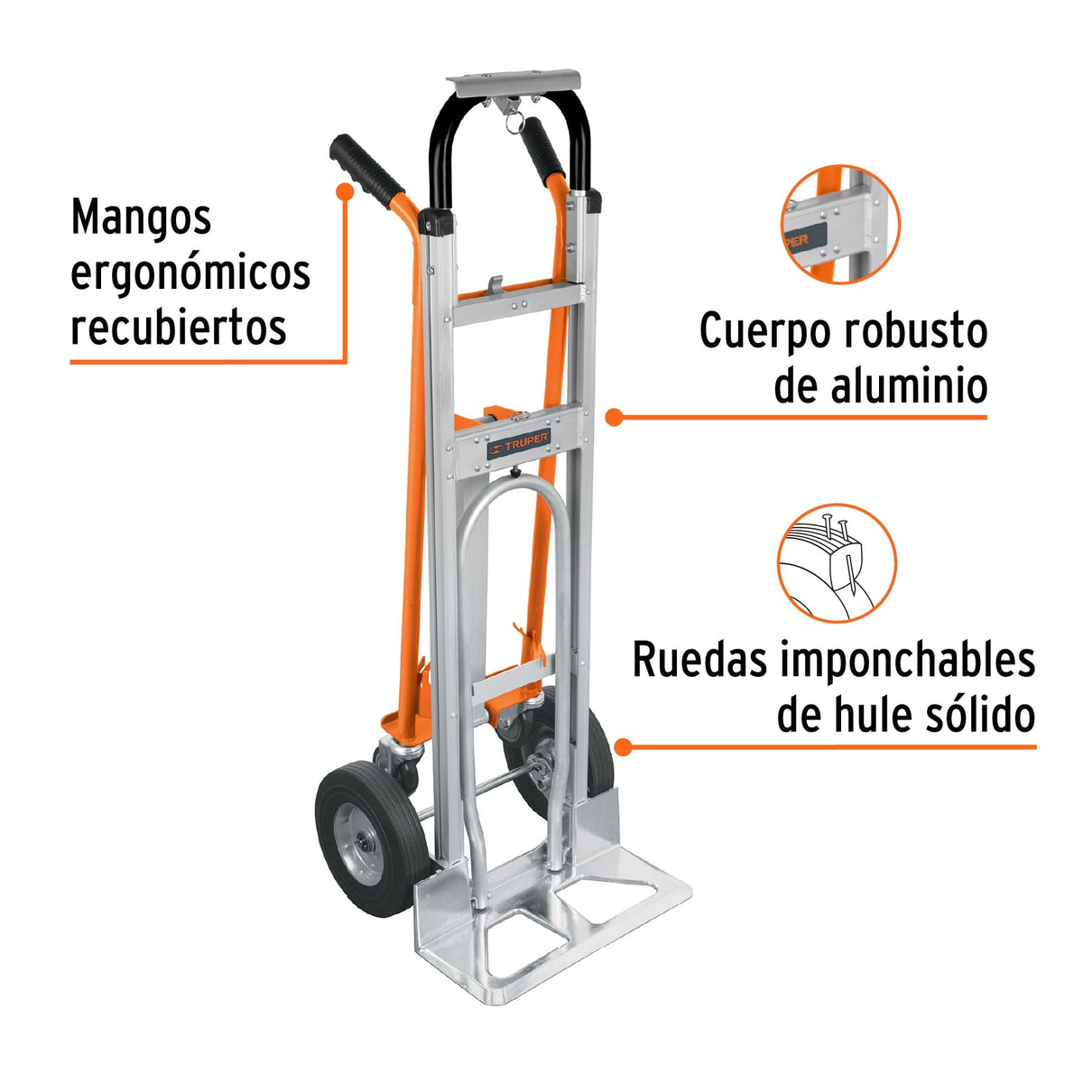 DIABLO DE CARGA CONVERTIBLE 3 EN 1 DE ALUMINIO TRUPER 16188 DIA-350A3 - vista adicional