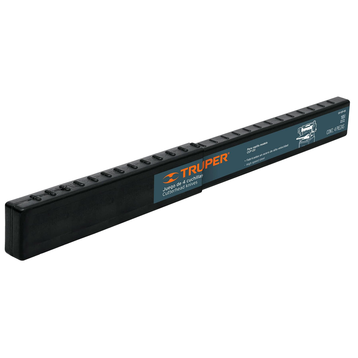 CAJA CON 4 CUCHILLAS HSS PARA CEPILLO DE PISO CEP-20 TRUPER 16549 CU-CEP-20