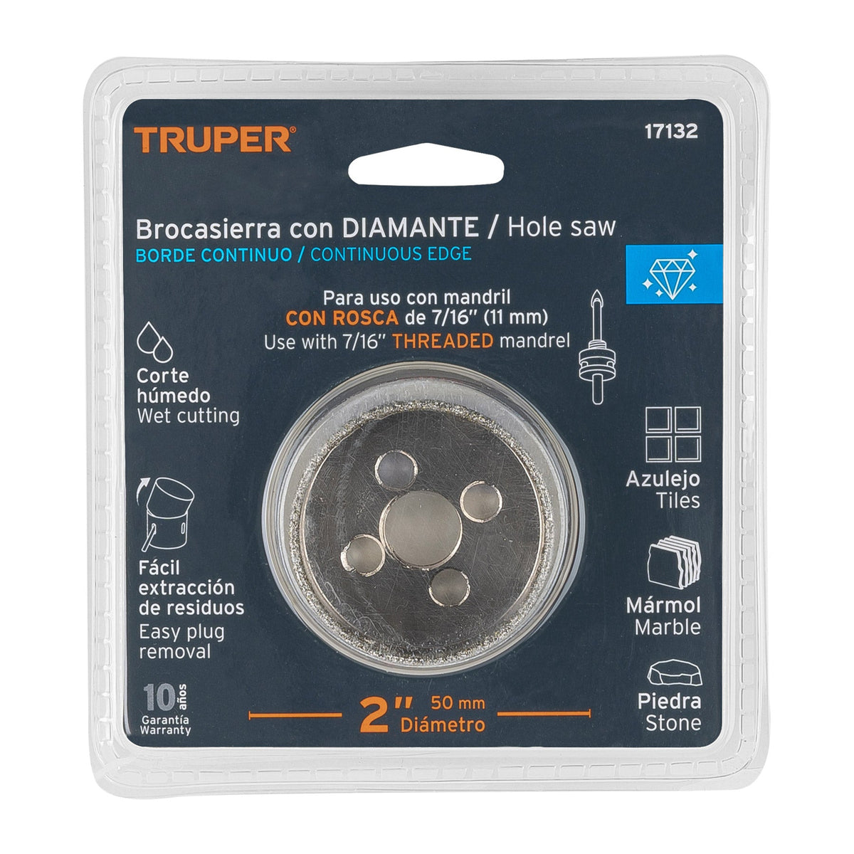 BROCASIERRA DIAMANTE 2' BORDE CONTINUO TRUPER 17132 COAZ-2