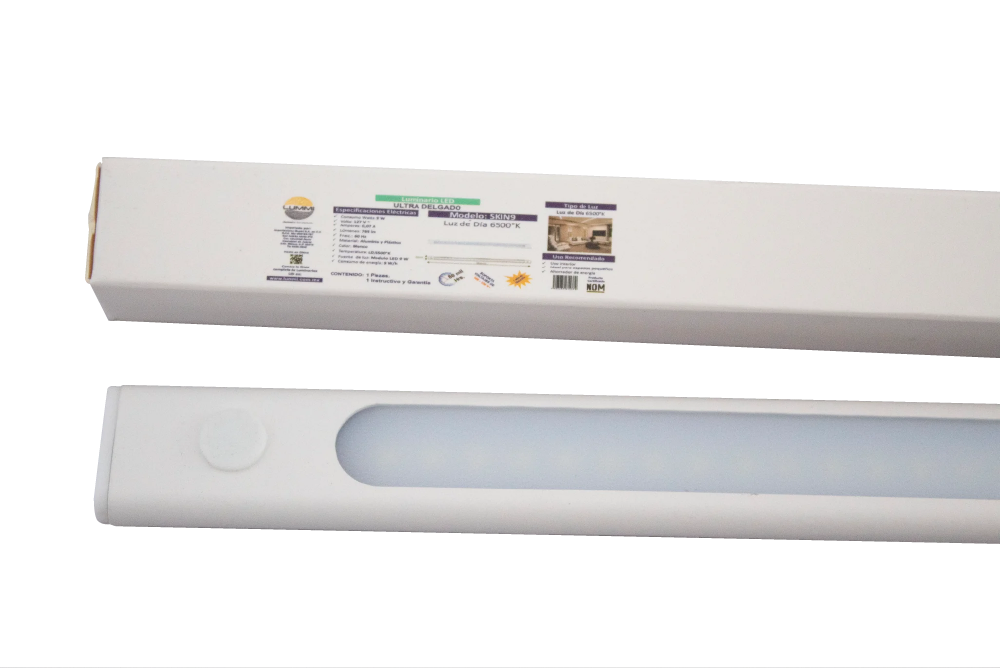 Luminaria Lineal LED Tipo Regleta Luz Fría 9W 127V 765LM 65K SKIN9/LD