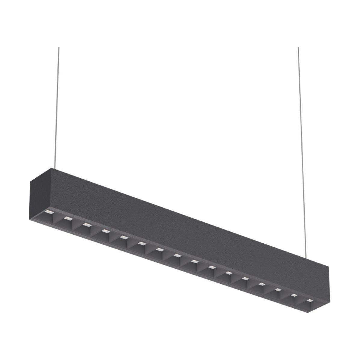 LUMINARIO OFFICE LED ATENUBALE SUSPENDIDO PARA INTERIORES DE TECHO NAGOYA II NEGRO 40W 100-240V 4500LM 40K 40DLFCLED1282V40N