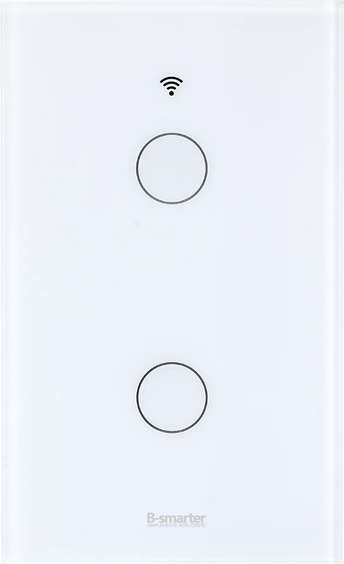 INTERRUPTOR SMART DOBLE BLANCO SIN NEUTRO 600W 100-240V S22000TM APAGADOR DOBLE INTELIGENTE WIFI NO REQUIERE CABLE NEUTRO