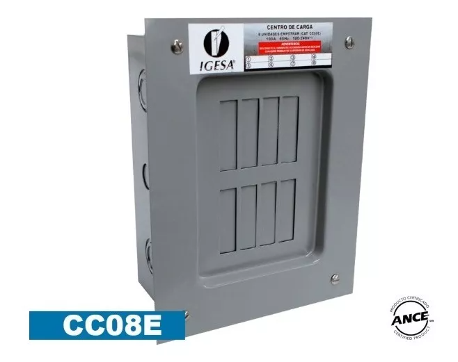 Centro De Carga 8 Polos Para Empotrar 120-240V CC08E