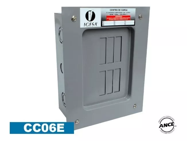 Centro De Carga 6 Polos Para Empotrar 120-240V CC06E