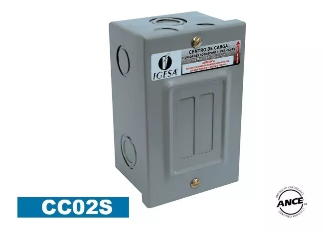 Centro De Carga 2 Polos Para Sobreponer 120-240V CC02S