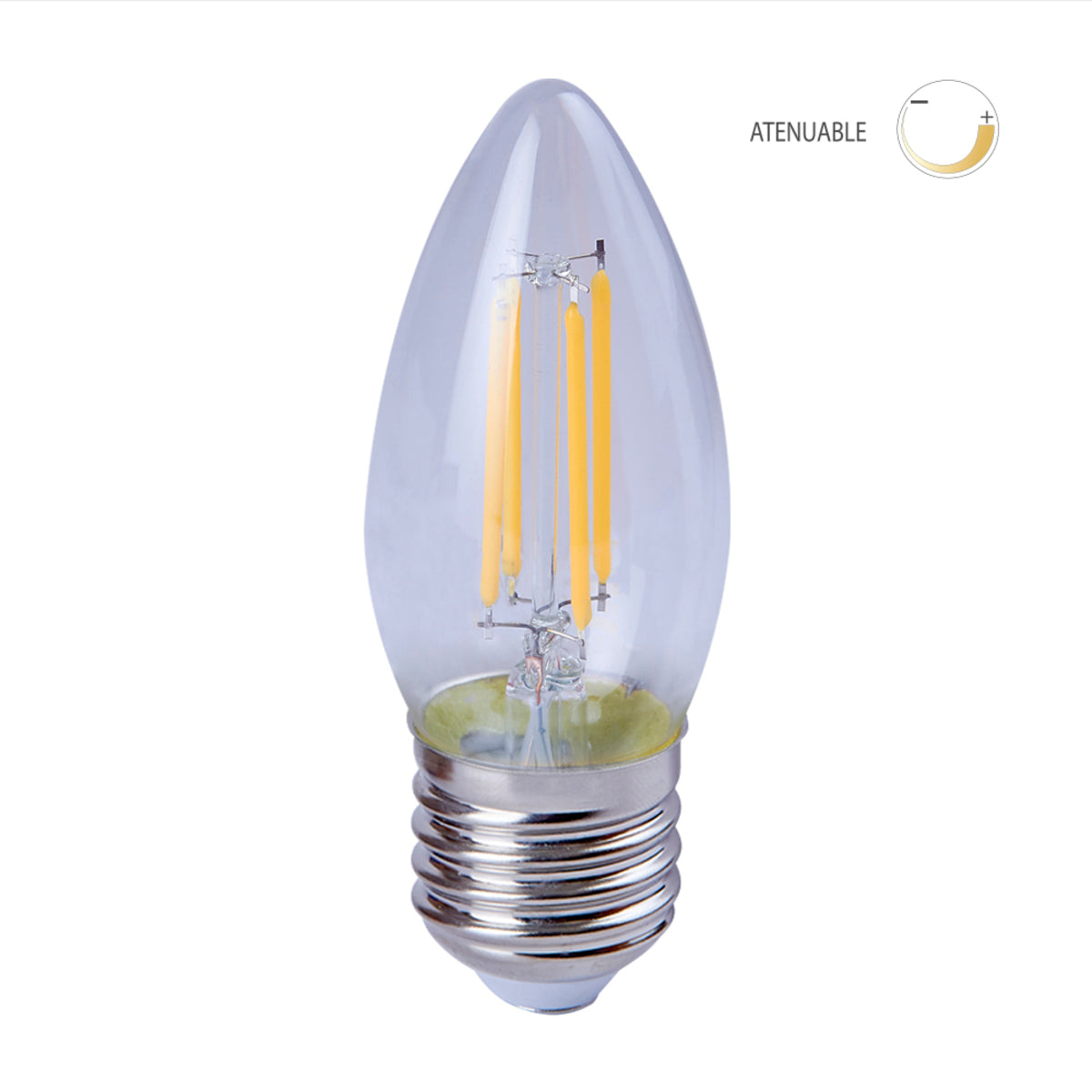 LAMPARA VELA LED FILAMENTO 4.5W E27 2700 EIC27D-LEDF001/27