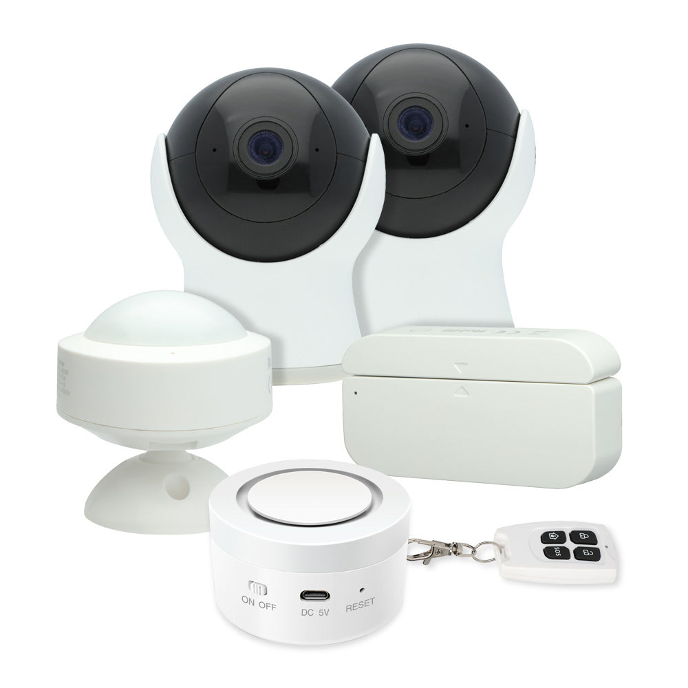 KIT SMART 2 CAMARAS 1 SIRENA 1 SENSOR DE MOVIENTO 1 ALARMA KITSSEGTCW