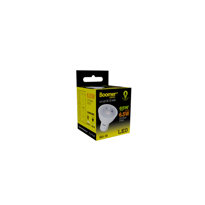 LÁMPARA FOCO LED GU10 6.5W 100-240V 30K FOLBOGU106.53000