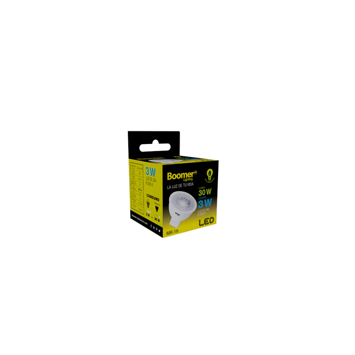 LÁMPARA FOCO LED MR16 3W 100-240V 65K FOLBOMR160036500