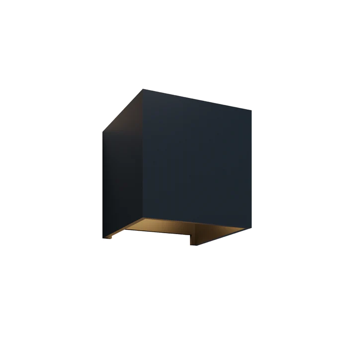 LUMINARIO LED ARBOTANTE CUBO NEGRO 6W 570LM 30K LUZ CÁLIDA BOOMER BLWA-1101-00630 BOX 3D