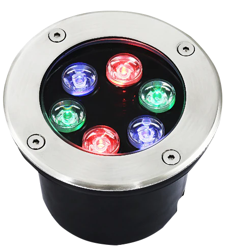 EMPOTRABLE INTEGRADO DE PISO ANSER RENDONDO 6W 100-240V RGB BLGR-0708-00630