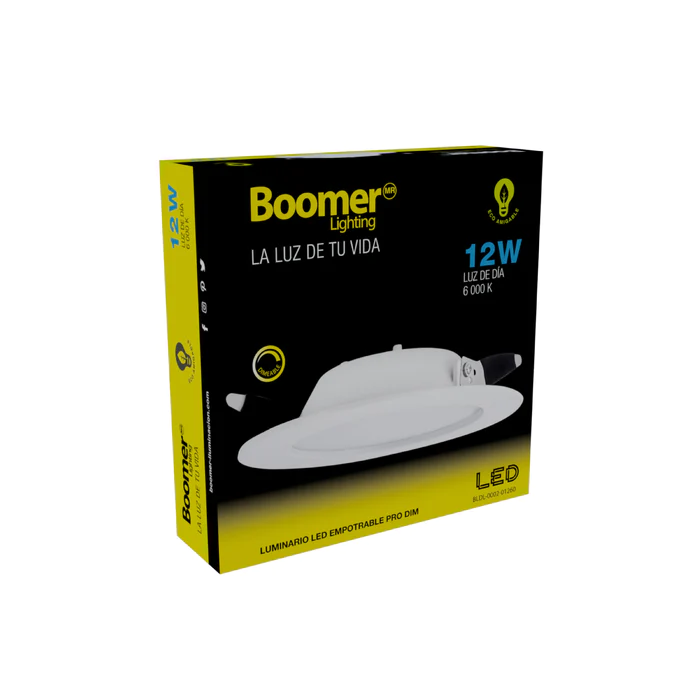 EMPOTRABLE LED PRO EUROPA DIMEABLE 12W 127V 60K BLDL-0002-01260 ATENUABLE LUZ FRIA SPOT DIMEABLE